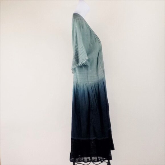 Holding Horses Anthropologie Ocean Dipped Blue Tunic Mini Dress Womens XS NWOT - Picture 2 of 10